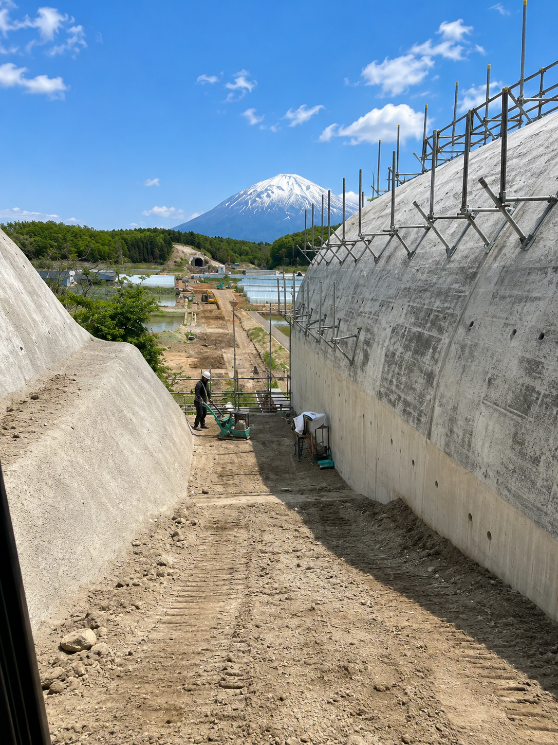 ニセコトンネル埋戻し工事